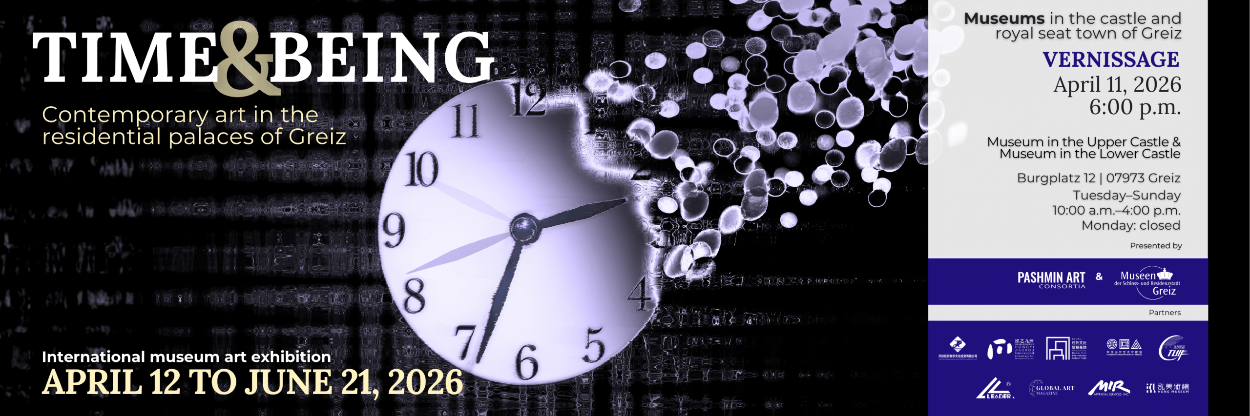 Time & Being - Greiz Museum - Banner (900x300mm)-EN