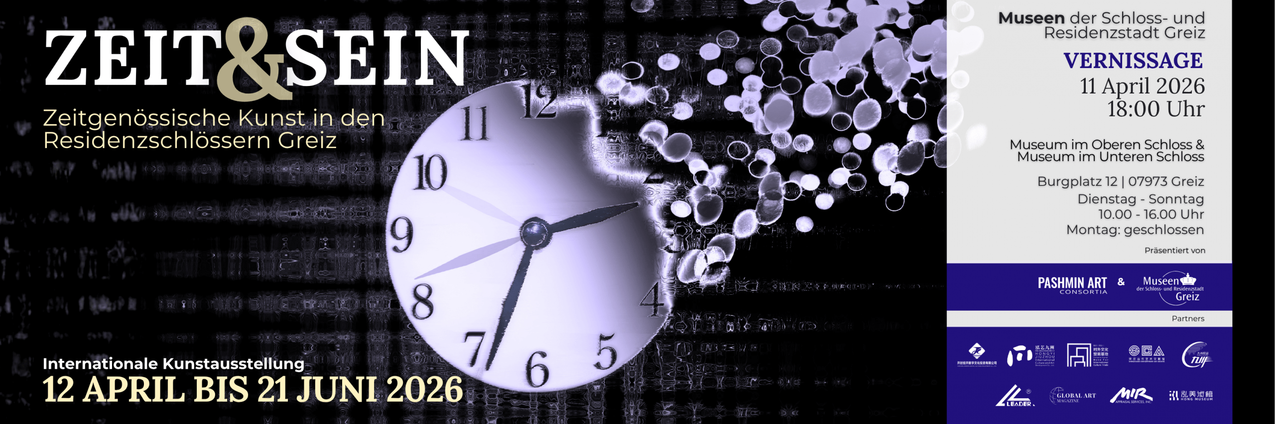 Zeit & Sein - Greiz Museum - Banner (900 x 300 mm)
